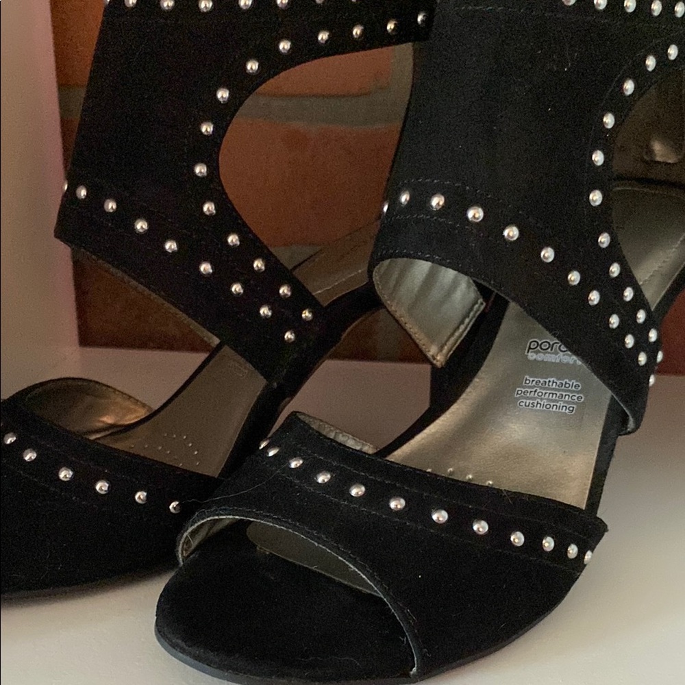 Worthington Black Stiletto Heels with Studded Straps - Picture 7 of 9